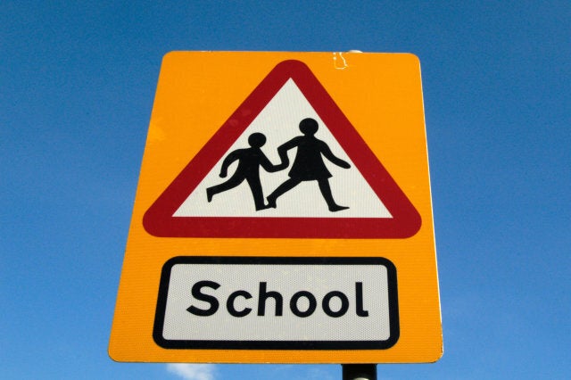 School crossing sign, UK