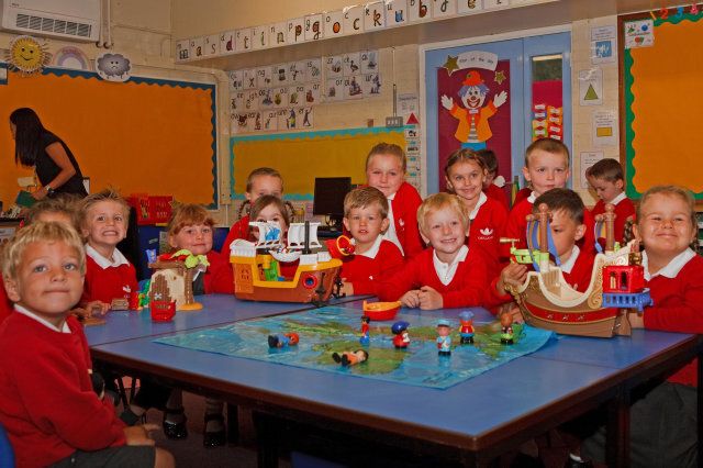 Children settle into their reception class