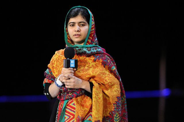 Malala Yousafzai on stage for We Day UK event at Wembley Arena on March 7, 2014 in London, United Kingdom.