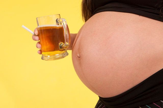 Pregnant woman Dringing Alcohol