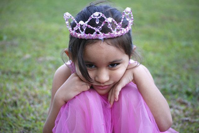 Girl wearing pink