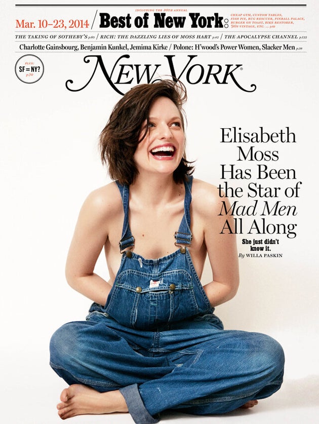 Elisabeth Moss' New York Magazine Cover: Dungarees + Messy Bob