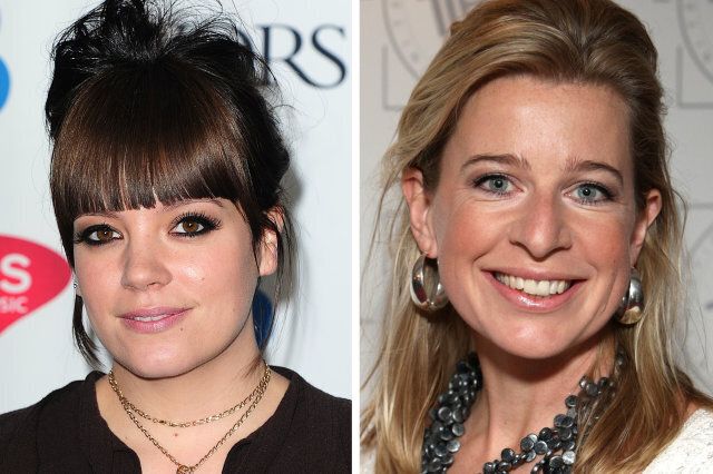 Undated file photos of (left to right) Lily Allen and Katie Hopkins as Allen has become embroiled in a row with Hopkins after the former Apprentice candidate criticised the singer's weight.