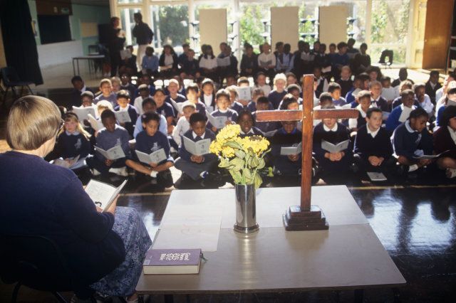 Christian assembly in an Anglican school in south London