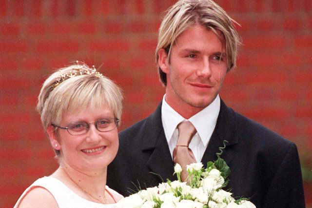 Footballer David Beckham Attends The Wedding Of His Sister Lynne, To Her Boyfriend, Colin Every, At A Register Office In Hornchurch, Eessx. (Photo by Antony Jones/UK Press via Getty Images)