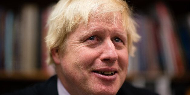 WASHINGTON, DC - NOVEMBER 15: London Mayor, Boris Johnson, promotes his new book, The Churchill Factor at Politics and Prose bookstore on Saturday November 15, 2014. He signs books after his reading. (Photo by Sarah L. Voisin/The Washington Post via Getty Images)