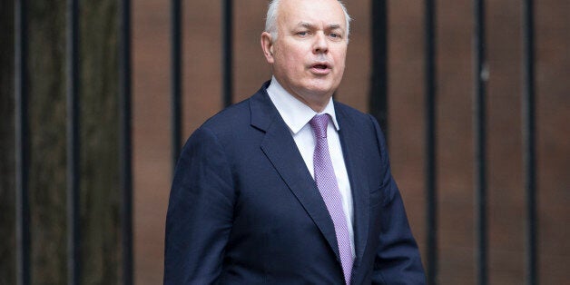 LONDON, ENGLAND - JULY 18: Iain Duncan Smith, Secretary of State for Work and Pensions, arrives in Downing Street for a Cabinet meeting on July 18, 2014 in London, England. Malaysia Airlines Flight MH17, on its way from Amsterdam to Kuala Lumpur and carrying 295 passengers and crew, is believed to have been shot down by a surface-to-air missile, according to U.S. intelligence officials and Ukrainian authorities quoted in published reports. The area is under control of pro-Russian militias. (Ph