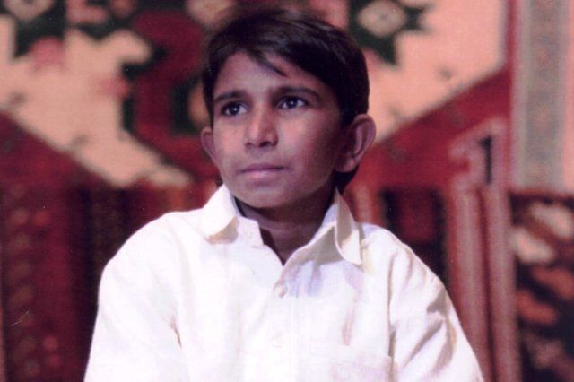 FILE -- Nov. 7, 1994 file photo of Pakistani Iqbal Masih. The 12-years-old boy who won international acclaim for highlighting the horrors of child labour in Pakistan has been shot dead, and one activist said he believed the boy's death was linked to his crusade. He was reportedly gunned down Sunday as he and two friends rode their bicycles in their village of Muritke, near the eastern city of Lahore. ( AP/Gunnar Ask )