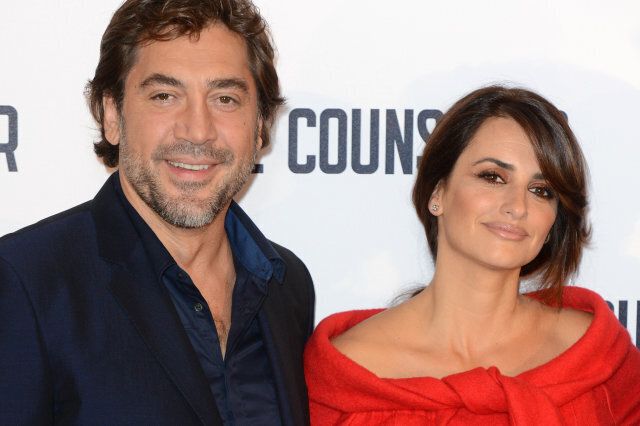 Javier Bardem and Penelope Cruz attending a Photocall and Press Conference for The Counselor at The Dorchester Hotel, London.