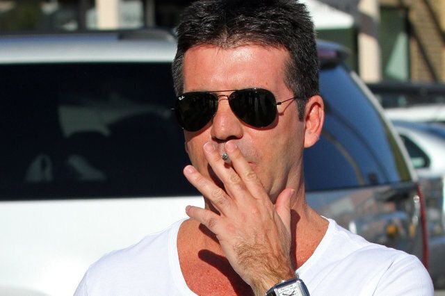 Simon Cowell smoking