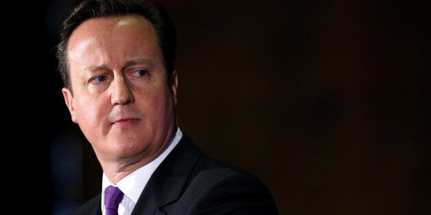 Prime Minister David Cameron delivers a speech to business leaders at a conference in the Old Granada TV Studios in Manchester.