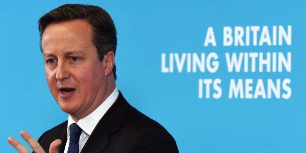 British Prime Minister and leader of the Conservative Party David Cameron delivers a speech on the ecomomy at an event in Nottingham, central England on January 12, 2015. Britain goes to the polls in a general election on May 7, 2015. AFP PHOTO / PAUL ELLIS (Photo credit should read PAUL ELLIS/AFP/Getty Images)