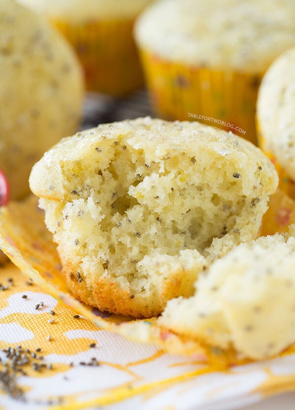 Honey Lemon Chia Seeds Muffins