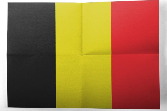 belgium. belgian flag painted...