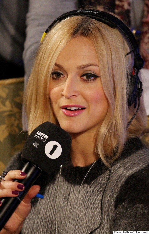 BBC Radio 1 DJ Fearne Cotton wears some diamond-patterned tights