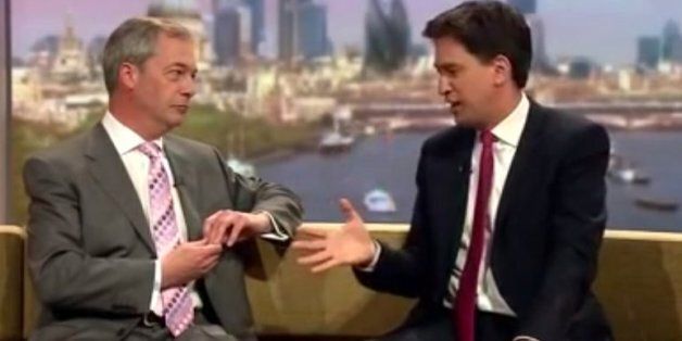 Ed Miliband and Nigel Farage face off on the bBC's Andrew Marr show (May 2014)