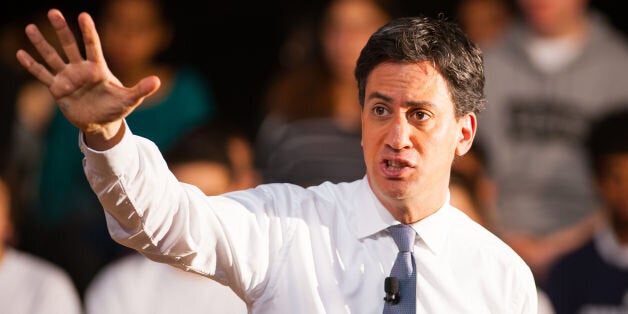 Labour party leader Ed Miliband speaks at an question and answer event held by the ONE campaign on international development and climate change at Queen's Park Community School in north west London.