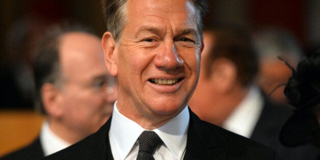 British former politician Michael Portillo attends the ceremonial funeral of British former prime minister Margaret Thatcher in St Paul's Cathedral in central London on April 17, 2013. The funeral of Margaret Thatcher took place on April 17, with Queen Elizabeth II leading mourners from around the world in bidding farewell to one of Britain's most influential and divisive prime ministers. (AP Photo/Ben Stansall, Pool)