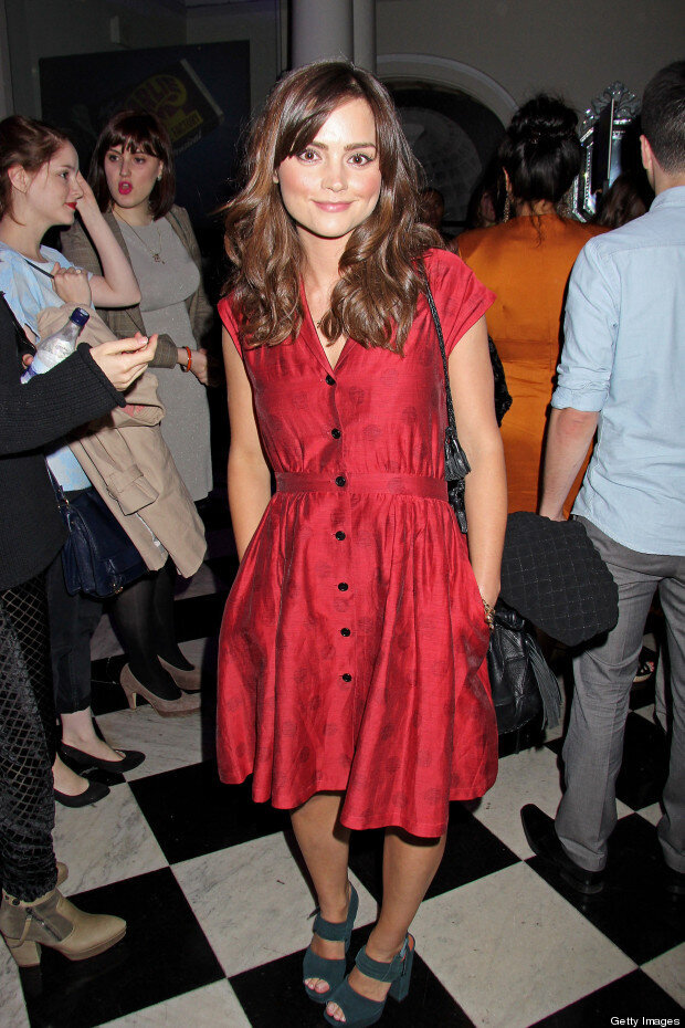 jenna coleman red dress