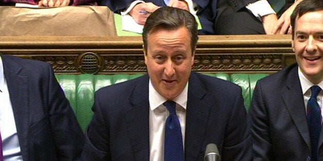 Prime Minister David Cameron speaks during Prime Minister's Questions in the House of Commons, London.