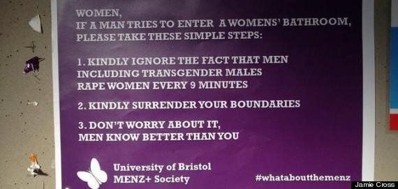 Transphobic Posters At Bristol University Tell Women Men Know Better