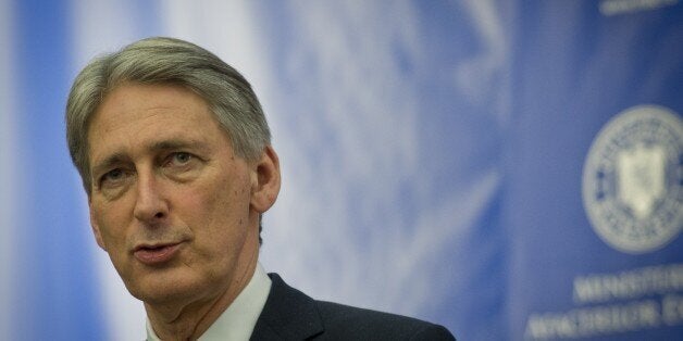 Britain's Foreign Minister Philip Hammond gives a joint press conference with the Romanian Foreign Minister at the Romanian Foreign Ministry headquarters in Bucharest January 14, 2015. AFP PHOTO / DANIEL MIHAILESCU (Photo credit should read DANIEL MIHAILESCU/AFP/Getty Images)