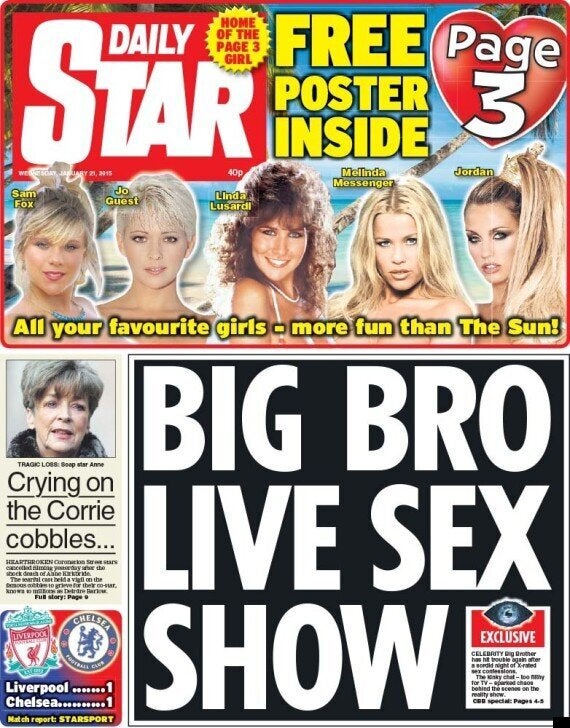 Daily Star Gleefully Claims To Be More Fun Than The Sun With Page 3 Bonanza Huffpost Uk News 