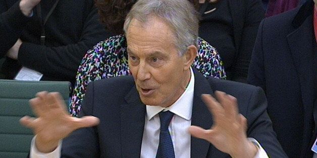Former Prime Minister Tony Blair answers questions at the parliamentary inquiry at the House of Commons in London, into the 'on the runs' (OTRs) letters and the deal he did with Sinn Fein to secure peace in Northern Ireland.