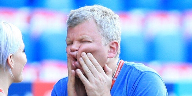 ITV presenter Adrian Chiles at the St Jakob-Park Stadium, Basel. PRESS ASSOCIATION Photo. Picture date: Monday September 8, 2014. See PA story SOCCER England. Photo credit should read: Mike Egerton/PA Wire. Use subject to FA restrictions. Editorial use only. Commercial use only with prior written consent of the FA. No editing except cropping. Call +44 (0)1158 447447 or see www.paphotos.com/info/ for full restrictions and further information.during a training session at the St Jakob-Park Stadium, Basel. PRESS ASSOCIATION Photo. Picture date: Sunday September 7, 2014. See PA story SOCCER England. Photo credit should read: Mike Egerton/PA Wire. Use subject to FA restrictions. Editorial use only. Commercial use only with prior written consent of the FA. No editing except cropping. Call +44 (0)1158 447447 or see www.paphotos.com/info/ for full restrictions and further information.