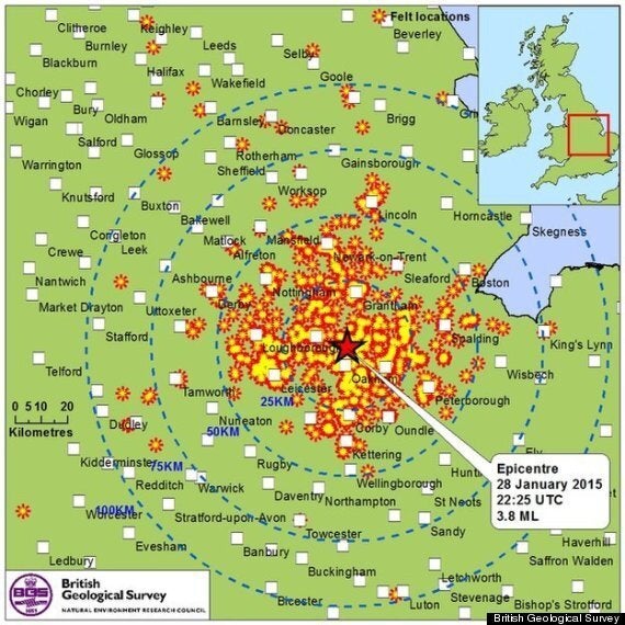 Earthquake Shakes East Midlands Moving Lincoln, Leicester, Loughborough