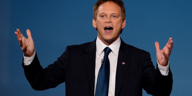 Co-Chairman of the Conservative Party Grant Shapps gestures as he speaks during the opening day of the annual Conservative Party Conference at the ICC in Birmingham, central England on October 7, 2012. British Prime Minister David Cameron threatened to veto the new European Union budget in a show of tough talking as his Conservative party opened its annual conference. AFP PHOTO/ANDREW YATES. (Photo credit should read ANDREW YATES/AFP/GettyImages)