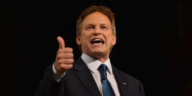 Co-Chairman of the Conservative Party Grant Shapps gestures as he speaks during the opening day of the annual Conservative Party Conference at the ICC in Birmingham, central England on October 7, 2012. British Prime Minister David Cameron threatened to veto the new European Union budget in a show of tough talking as his Conservative party opened its annual conference. AFP PHOTO/BEN STANSALL (Photo credit should read BEN STANSALL/AFP/GettyImages)