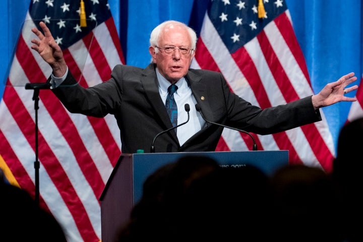 Sen. Bernie Sanders (I-Vt.), speaks about "democratic socialism" in Washington on Wednesday. The speech gave him the chance to characterize a controversial philosophy.