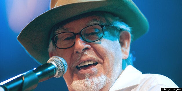 Rolf Harris performs in the Siam Tent on day 3 of Womad on July 25, 2010 in Malmesbury, England. (Photo by Samir Hussein/Getty Images)