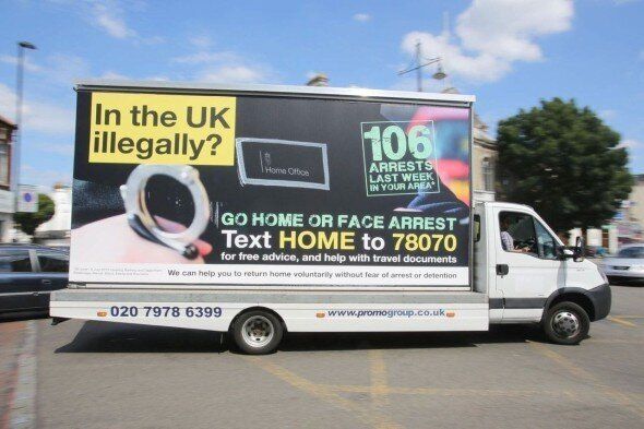 The "Immigrants Go Home" Van