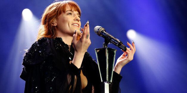 LONDON, ENGLAND - DECEMBER 05: Florence Welch of Florence And The Machine performs live on stsge at 02 Arena on December 5, 2012 in London, England. (Photo by Simone Joyner/Getty Images)