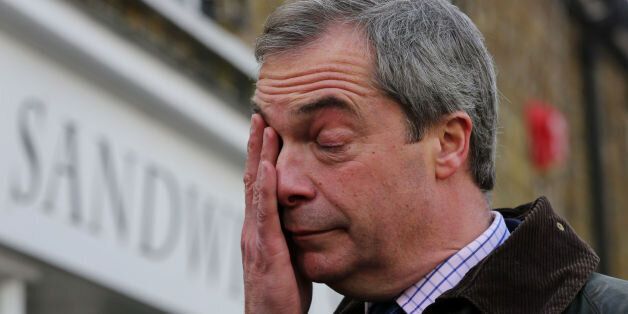 Ukip Leader Nigel Farage during a walkabout in Sandwich, Kent.