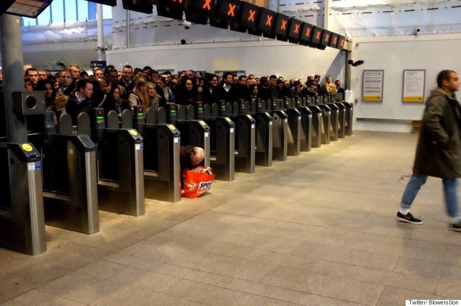 London Bridge Station Rush Hour Crush Shows Commuting At Its Absolute