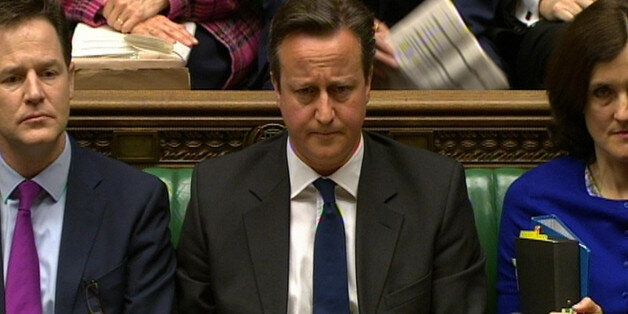 Prime Minister David Cameron during Prime Minister's Questions in the House of Commons, London.
