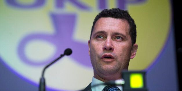 Steven Woolfe, migration spokesman for the U.K. Independence Party (UKIP), speaks during the party's Spring conference at the Winter Gardens in Margate, U.K., on Friday, Feb. 27, 2015. Nigel Farage, leader of the anti-immigration party UKIP, is on course to win a seat in Parliament at the May 7 general election, according to a new poll by Survation. Photographer: Jason Alden/Bloomberg via Getty Images