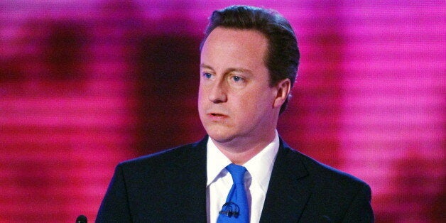 David Cameron participates in the final of three live televised debates, at the University of Birmingham, in Birmingham, central England on April 29, 2010