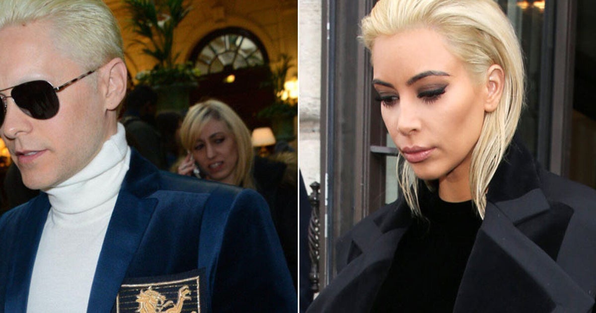 Is Jared Leto Stealing Kim Kardashan S New Blonde Look Actor