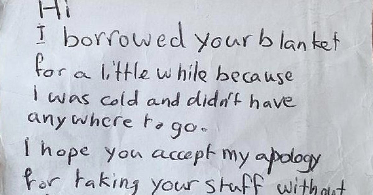 Thief Steals Blanket From Car To Keep Warm, But Returns It With Polite