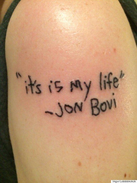 Bon Jovi Fan Gets 'Jon Bovi' Tattoo Riddled With Spelling Mistakes |  HuffPost UK Life