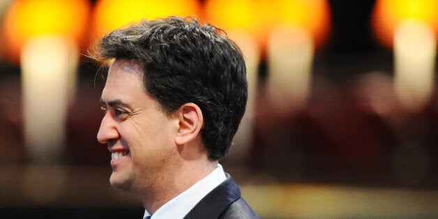 Labour Leader Ed Miliband at a commemoration service to mark the end of combat operations in Afghanistan at St Paul's Cathedral, London.