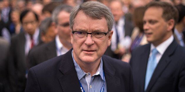 Election strategist for the Conservative party Lynton Crosby attends a rally of party supporters and members at the opening of the the Conservative Party annual conference held at the International Convention Centre in Birmingham.
