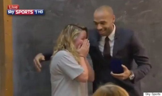 Thierry Henry stuns a Merthyr schoolclass by dressing up as Austin