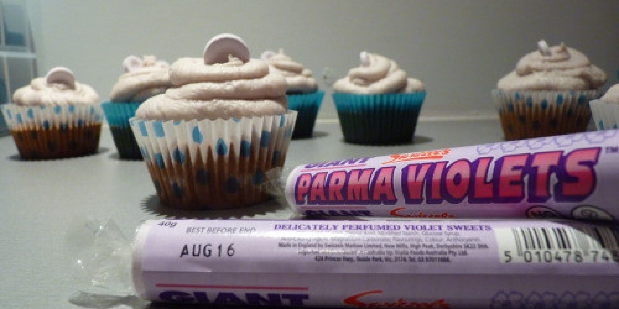 Parma Violet Cupcakes – KitchenSpells