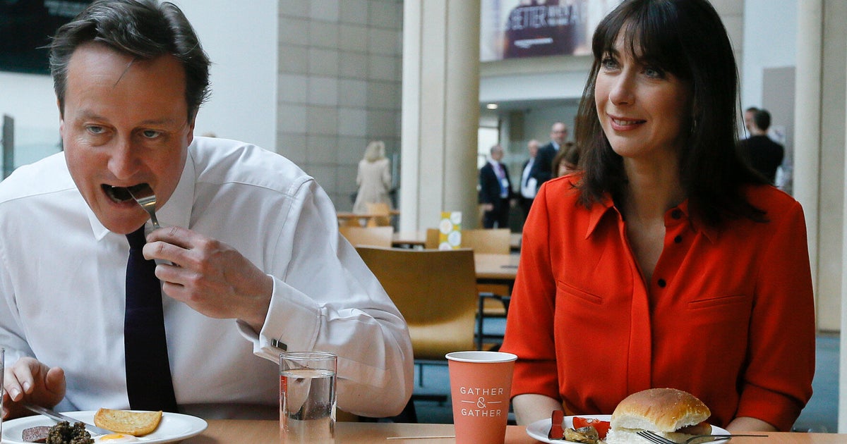 David Cameron Has Bacon Sandwich Moment Eating Haggis On General