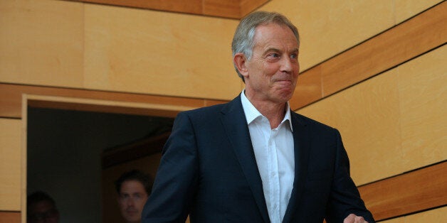 Tony Blair, former U.K. prime minister, arrives to speak during the Aspen Ideas Festival in Aspen, Colorado.